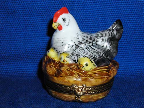 WHITE HEN W/CHICKS